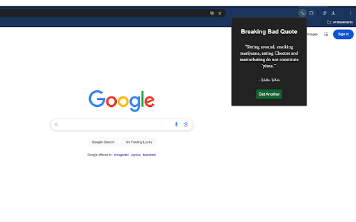 Breaking Bad Quotes - Get Random BB Quotes Instantly! :: Get a fresh, iconic quote from Walter White, Jesse Pinkman, and other Breaking Bad characters every time you open the extension!