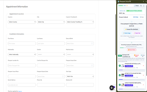 Passport Autofill :: Drag & drop a passport image and auto-fill passport fields on any visa, travel, medical, or government application form.