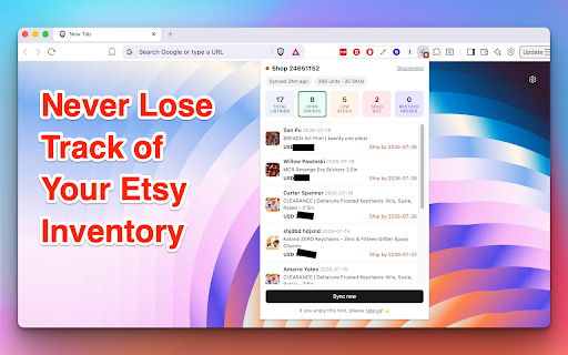 InvenTrac – Multi-Shop Inventory Manager for Etsy, Shopify & Squarespace :: Multi-shop inventory manager for Etsy, Shopify & Squarespace. Track stock, orders, and avoid overselling — right from your browser.