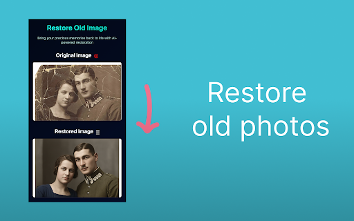 Old Photo Restoration :: Use an old photo restoration app to colorize black and white photos or repair blurry image. AI restore old photos, colorize image.