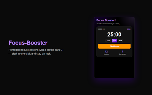 Focus Booster :: Run Pomodoro focus sessions and block distracting sites only while you work.