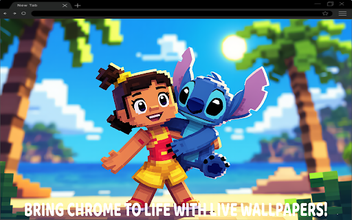 Lilo & Stitch Minecraft Live Wallpaper :: Bring the fun of Lilo & Stitch into the pixelated world of Minecraft with this lively wallpaper! 🌴🎮