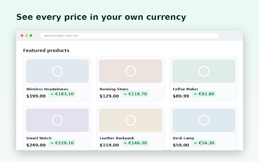 Universal Currency Converter — Prices in Your Currency :: Automatically converts prices on any website to your home currency, using live exchange rates.