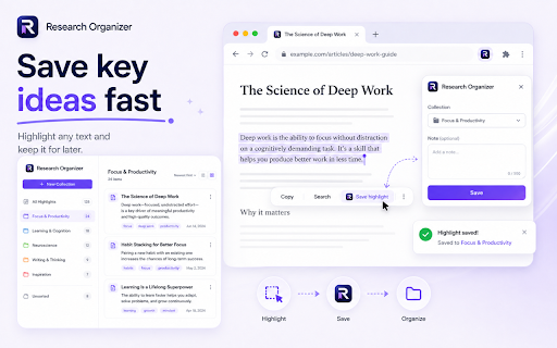 Research Web Highlighter :: Save and organize web highlights, notes, sticky notes, and research sources from any website.