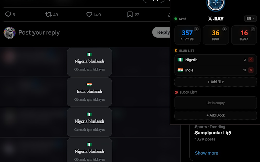 X-Ray: Block Tweets by Real Location :: Location Blocker & Screener for X