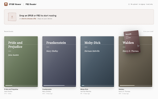 EPUB Viewer — Open & Read EPUB Files Online | FB2 Reader :: Open and read EPUB & FB2 files in your browser. Drag any e-book, pick a theme, search the text. Local, fast, no upload, no signup.