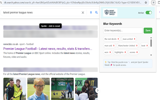 Sport Spoiler Shield :: Protecting Fans from Sports Spoilers.