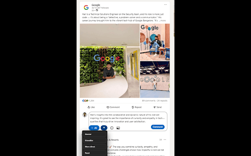 Engage AI :: AI-powered LinkedIn comment generator. Write engaging, professional comments to save time and boost engagement.