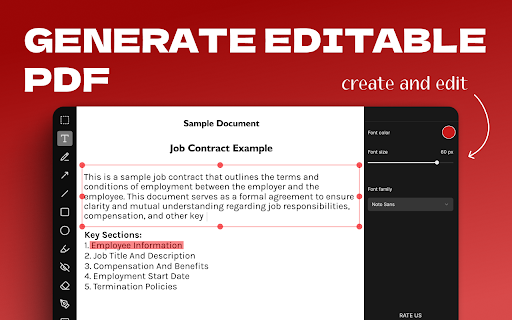 Generate Editable PDF :: Use Generate Editable PDF to easily fill PDF forms, sign on a PDF online, and edit documents seamlessly right in your browser.