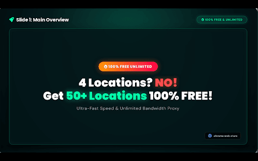 Mega Free VPN - 50+Ultra Fast & Unlimited Proxy :: Fast free proxy manager with country selection, auto-rotation timer, WebRTC leak protection, and timezone spoofing.