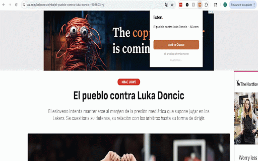 listen. :: Add any article to your listen. podcast feed with one click.