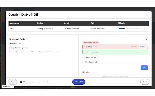 Scorely — Digital SAT Practice, Instant Scoring & Mistake Journal :: Free, local-first SAT practice & prep: score the Question Bank, journal mistakes, track weak areas, flag questions, calculator.