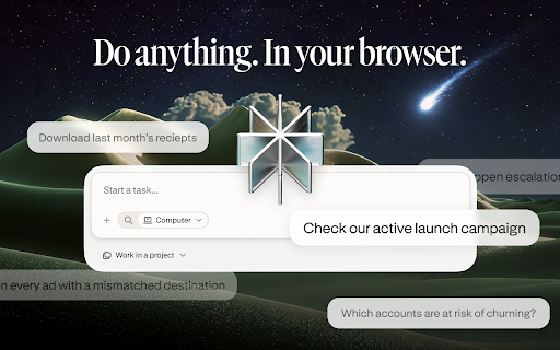 Perplexity :: Let Perplexity Computer drive your browser — open sites, read pages, fill forms, and finish tasks in the tabs you already use.