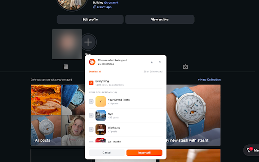 Stasht :: Save URLs to Stasht with notes and tags