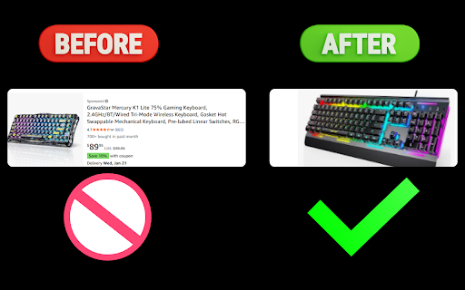 Amazon Ads Blocker :: Browse Amazon without 'Sponsored' ads. Enhances your shopping experience by hiding sponsored product blocks.