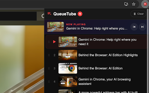 QueueTube :: Add YouTube videos to a queue and play them in order. Manage your watch queue easily.