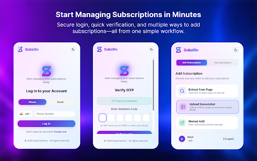 Subzillo :: Track and manage your subscriptions