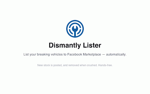Dismantly Lister :: Lists your Dismantly vehicles to Facebook Marketplace and removes them when they are deleted or crushed.