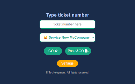 Trouble Ticketing Management Utils :: Quick access to ticket URL for following trouble ticketing systems: Service Now, JIRA and ClickUp.