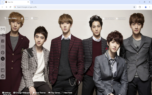 EXO Wallpaper :: EXO Wallpaper turn new tab to custom HD EXO Kpop background. Custom EXO wallpaper background themes created for Kpop fans.