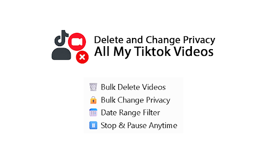 Delete and Change Privacy All My Tiktok Videos :: Bulk delete your TikTok videos or change their privacy settings (Everyone, Friends, Only you) automatically in one click.