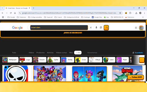 Modo Brawl Stars :: Transforma las páginas web al estilo de Brawl Stars con colores amarillo, naranja y negro
