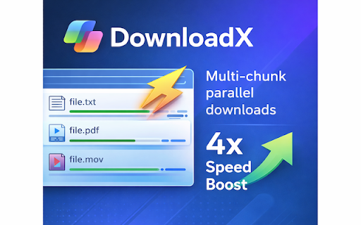 DownloadX – Download Accelerator :: Advanced download manager with parallel stream downloading, page media detection and resume support.