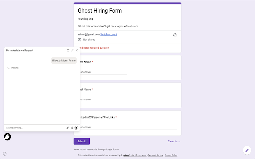 Ghost :: Connect your browser to Ghost AI for hands-free automation of web tasks.