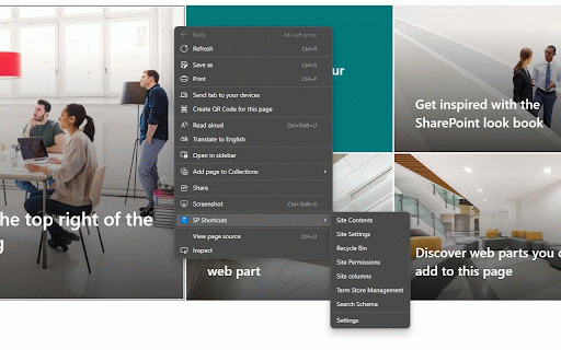 SP Shortcuts :: Quick access to SharePoint pages and list settings via right-click context menu