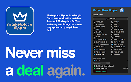 Marketplace Flipper :: Monitors Facebook Marketplace for new listings