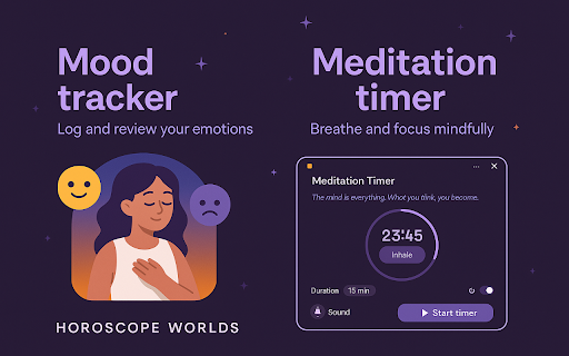 Horoscope Worlds :: Renew your browser with a clean horoscope-themed tab that provides you with astrological guidance & empowers you to be productive!