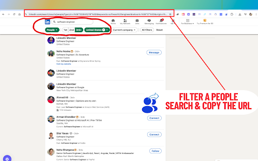 Linkedin People search Scraper : Extract linkedin profile search results :: Scrape and export people search result from linkedin. Easily collect bio, work, and descriptions for building targeted lead lists