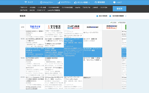 Radigram :: radiko.jpの番組表を見やすくするChrome拡張で快適なラジオ体験を