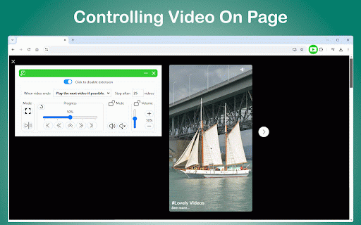 Video Master :: Hidden video controls? Master any video on any website. Adjust volume, stop loops, auto-play the next video, fullscreen and more.