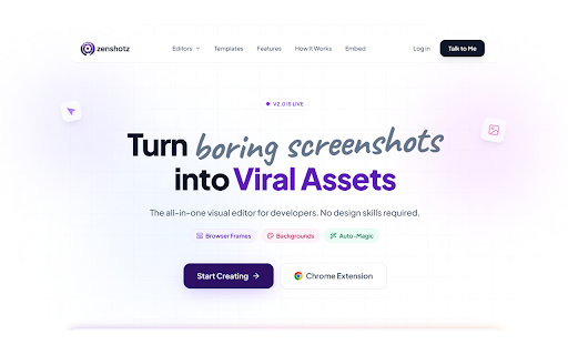 Zenshotz - Capture & Beautify :: Capture any webpage screenshot and beautify it with Zenshotz. 1-click to professional mockups.