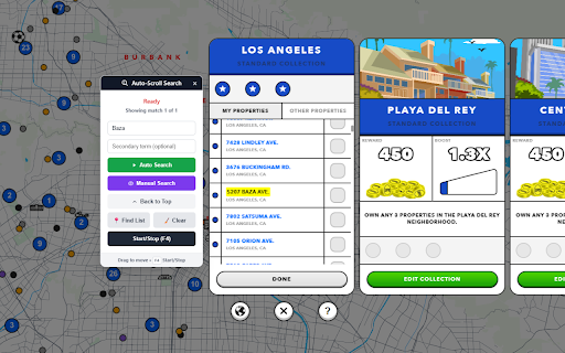 Auto-Scroll Search :: Quickly locate properties in Upland game collections. Save hours of scrolling with smart search.