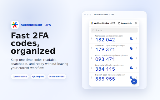 Authenticator - 2FA :: Encrypted 2FA codes for secure sign-ins.