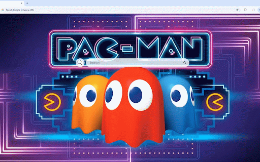 Pac-Man Retro Arcade Live Wallpaper :: Retro Pac-Man game with neon maze design featuring classic characters and 80s arcade vibes.