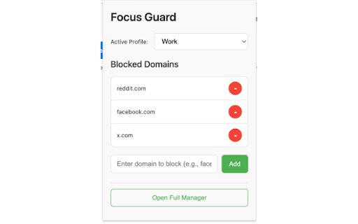 Focus Guard :: Protects your focus by intercepting distracting websites