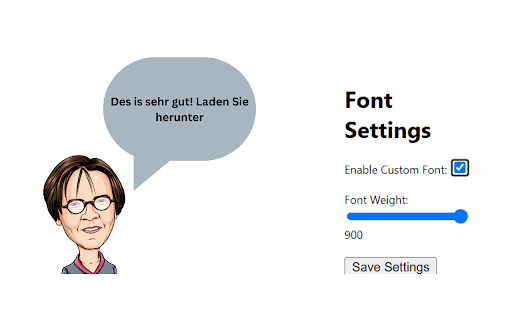 Custom Font Replacer (Luca) :: Replaces all fonts on websites with a custom TTF, with toggle and weight controls.