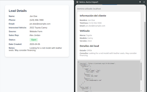 Walcu Auto-Import :: Import lead data into Walcu