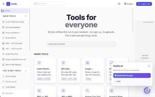 OwnKey AI - Translate & Summarize Web :: Summarize web pages, chat with AI, and translate selected text using your own Gemini, OpenAI, Mistral, or Groq API key.