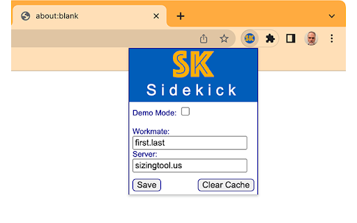 Sidekick :: Demo pages visited collector.