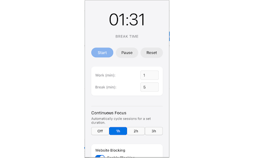 Pomodoro Timer & Website Blocker – Focus Orbit :: Boost Your Focus with Focus Orbit – Combination of Pomodoro Timer and Website Blocker for Chrome