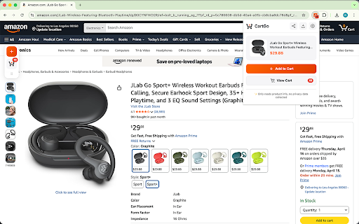 CartGo :: Universal shopping cart for saving products and comparing prices. Amazon/eBay links may include affiliate codes.