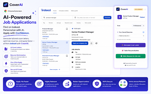 CoverAI :: Generate Cover Letters directly from LinkedIn and Indeed.