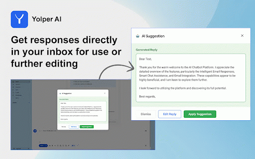 Yolper AI - Gmail AI assistant :: AI-powered email composition assistance for Gmail