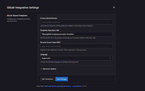 GitLab Shared Templates :: Integrate custom Markdown templates into GitLab Issues and Merge Requests for any project.
