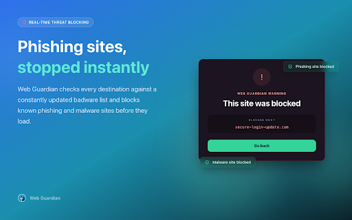 Web Guardian: Phishing & Malware Protection :: Block known phishing and malicious websites while you browse.