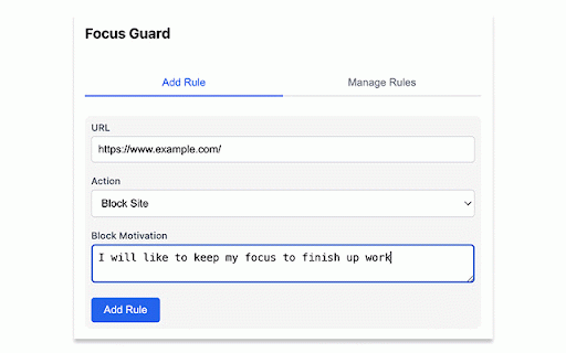FocusGuard :: Keep your focus using FocusGuard, block or kill tabs, schedule tabs to open or close or redirect websites